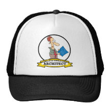 WORLDS GREATEST ARCHITECT MEN CARTOON MESH HATS