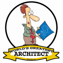 WORLDS GREATEST ARCHITECT MEN CARTOON PHOTO CUTOUT