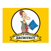 WORLDS GREATEST ARCHITECT MEN CARTOON POSTCARDS