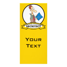 WORLDS GREATEST ARCHITECT MEN CARTOON CUSTOMIZED RACK CARD