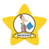 WORLDS GREATEST ARCHITECT MEN CARTOON STICKER