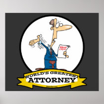 WORLDS GREATEST ATTORNEY MEN CARTOON POSTER