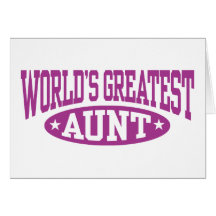 World's Greatest Aunt Card