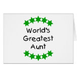 World's Greatest Aunt (green) Cards