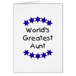 World's Greatest Aunt (navy) Card