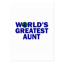 World's Greatest Aunt Post Cards