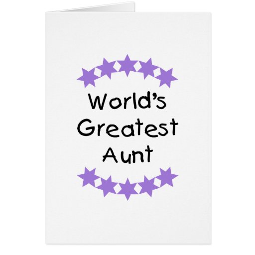 World's Greatest Aunt (purple) Cards