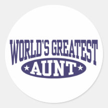 World's Greatest Aunt Sticker