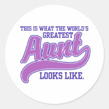 World's Greatest Aunt Stickers