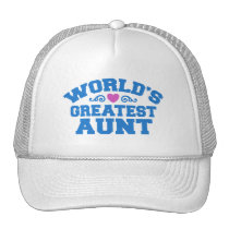 World's Greatest Aunt hats