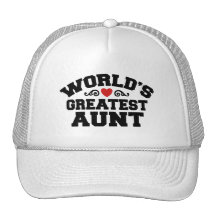 World's Greatest Aunt Trucker Hats