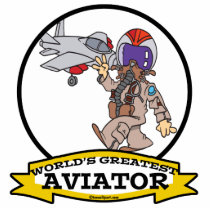 WORLDS GREATEST AVIATOR MEN MALE CARTOON PHOTO CUTOUTS