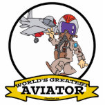 WORLDS GREATEST AVIATOR MEN MALE CARTOON photo sculptures