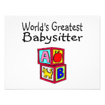 Worlds Greatest Babysitter Custom Invite