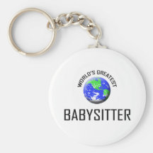 World's Greatest Babysitter Key Chain