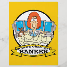 WORLDS GREATEST BANKER CARTOON PERSONALIZED FLYER
