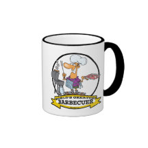 WORLDS GREATEST BARBECUER MEN CARTOON COFFEE MUGS