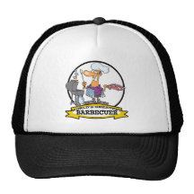 WORLDS GREATEST BARBECUER MEN CARTOON HAT