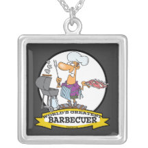 WORLDS GREATEST BARBECUER MEN CARTOON PENDANTS