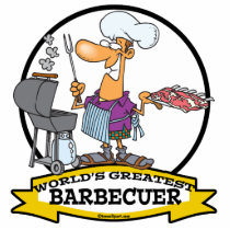 WORLDS GREATEST BARBECUER MEN CARTOON CUT OUTS
