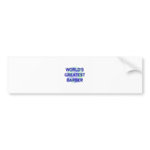 World's Greatest Barber Bumper Stickers