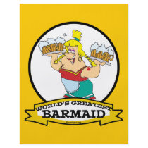 WORLDS GREATEST BARMAID WOMEN CARTOON FLYERS