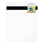 WORLDS GREATEST BBQ KING MEN CARTOON CUSTOMIZED LETTERHEAD