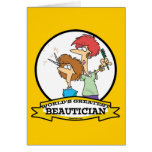 WORLDS GREATEST BEAUTICIAN WOMEN CARTOON cards