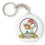 WORLDS GREATEST BEAUTICIAN WOMEN CARTOON keychains