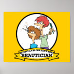 WORLDS GREATEST BEAUTICIAN WOMEN CARTOON posters