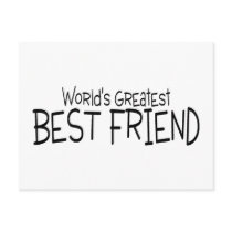 Worlds Greatest Best Friend Post Cards