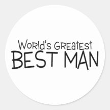 Worlds Greatest Best Man Black Sticker