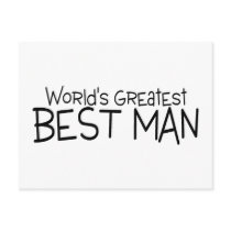 Worlds Greatest Best Man Postcards