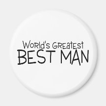 Worlds Greatest Best Man Wedding Refrigerator Magnet