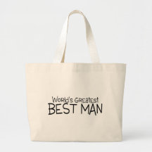 Worlds Greatest Best Man Wedding Tote Bags