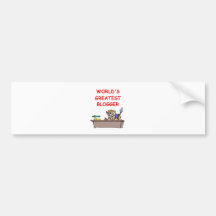 world's greatest blogger bumper sticker