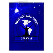 Worlds Greatest Boss Award Greeting Greeting Cards