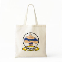 WORLDS GREATEST BOUNCER MEN CARTOON TOTE BAGS