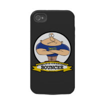 WORLDS GREATEST BOUNCER MEN CARTOON IPHONE 4 TOUGH COVER