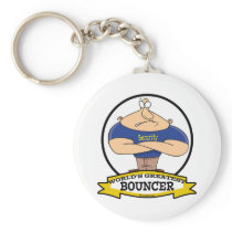 WORLDS GREATEST BOUNCER MEN CARTOON KEYCHAINS