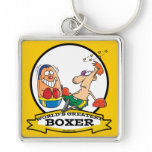 WORLDS GREATEST BOXER MEN CARTOON KEYCHAIN
