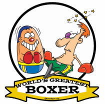WORLDS GREATEST BOXER MEN CARTOON PHOTO CUT OUT
