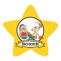 WORLDS GREATEST BOXER MEN CARTOON STICKER