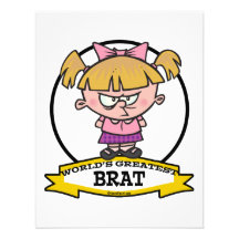 WORLDS GREATEST BRAT CARTOON CUSTOM ANNOUNCEMENT