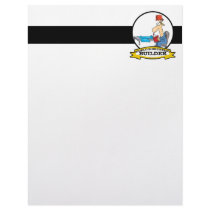 WORLDS GREATEST BUILDER II MEN CARTOON PERSONALIZED LETTERHEAD