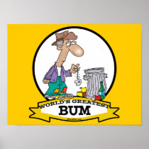 WORLDS GREATEST BUM MEN CARTOON POSTER