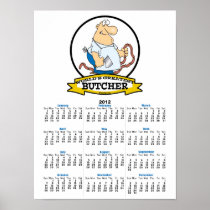WORLDS GREATEST BUTCHER MEN CARTOON POSTER