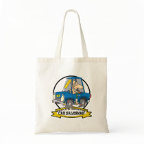 WORLDS GREATEST CAR SALESMAN MEN CARTOON TOTE BAGS