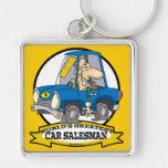 WORLDS GREATEST CAR SALESMAN MEN CARTOON KEY CHAINS