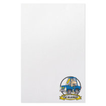 WORLDS GREATEST CAR SALESMAN MEN CARTOON STATIONERY PAPER